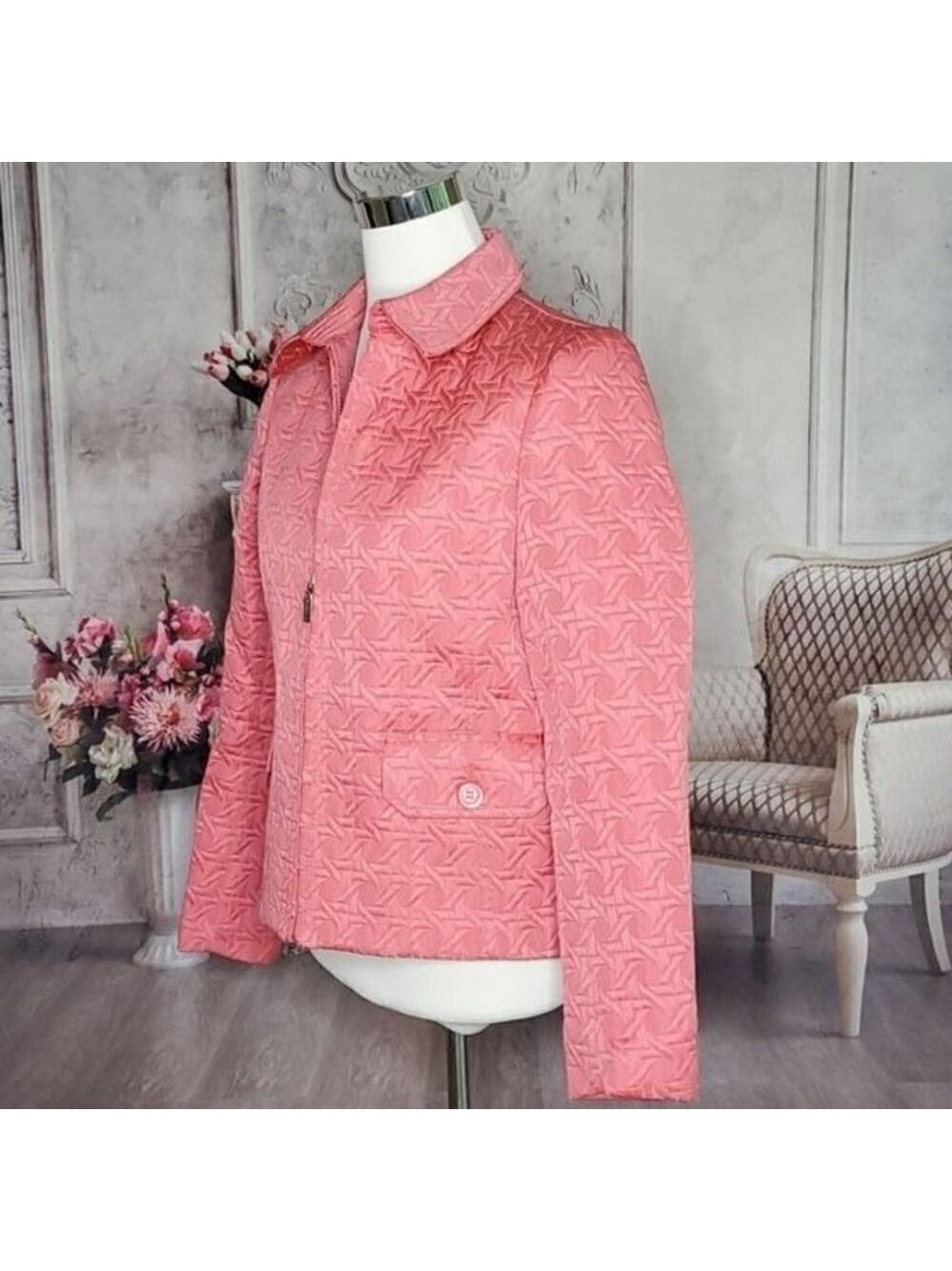 WeatherTamer Pink Quilted Zip Jacket Women’s Small - Picture 5 of 10